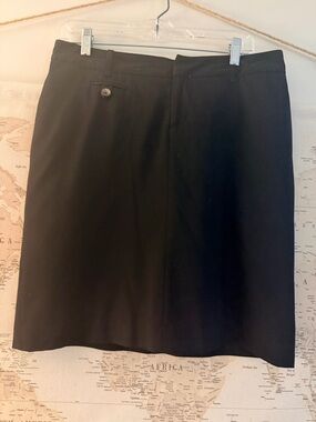 Mossimo Supply Co. Stretch Black Pencil Mini Skirt w Front Button Accent Size 4
